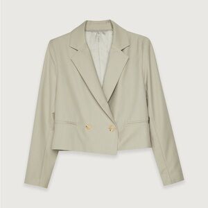 OAK + FORT Cropped blazer - Alfafa -Size M -NWOT